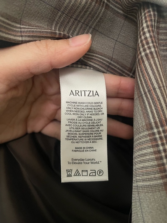 Aritzia Plaid Mini Skirt in Brown Plaid in 8 - Picture 2 of 4